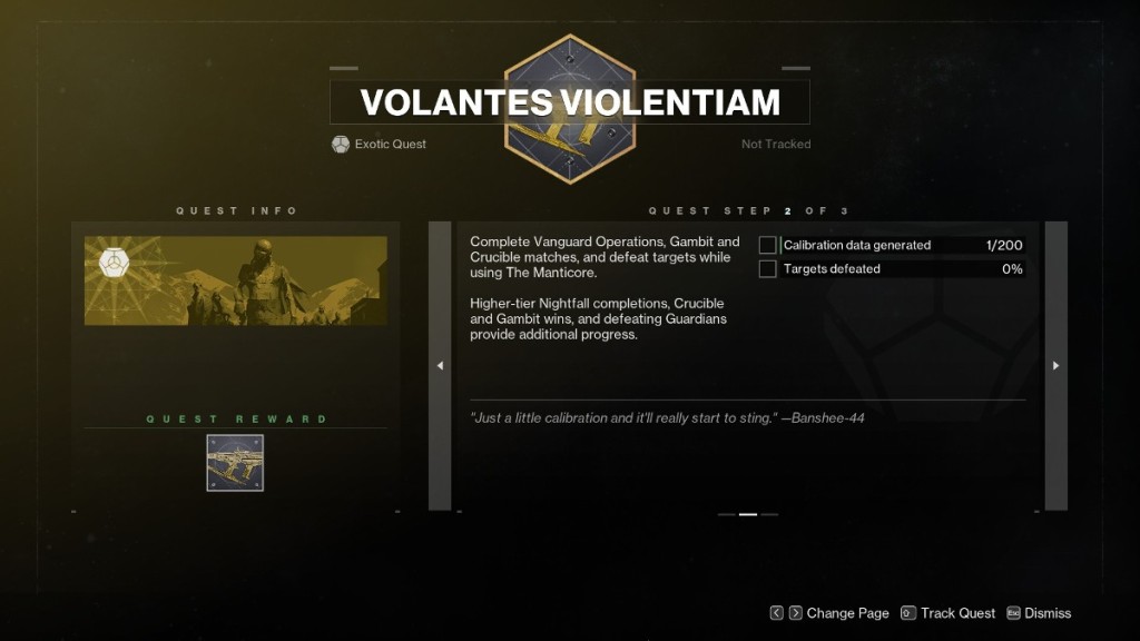 Destiny 2 Come ottenere il catalizzatore Manticore - Volantes Violentiam passaggio 2. 